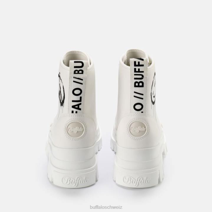 Buffalo aspha rld Stiefeletten 846Z696 weiß schwarz|Stiefel