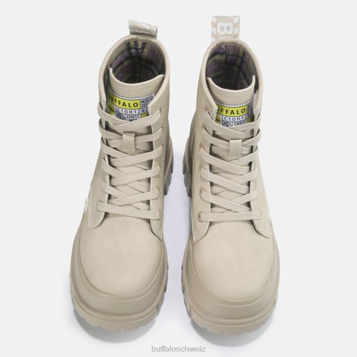 Buffalo aspha rld Stiefeletten vegan 846Z358 Creme|Stiefel