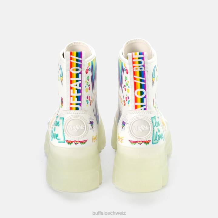 Buffalo aspha rld Stiefeletten vegan 846Z858 weiß/graffiti|Stiefel