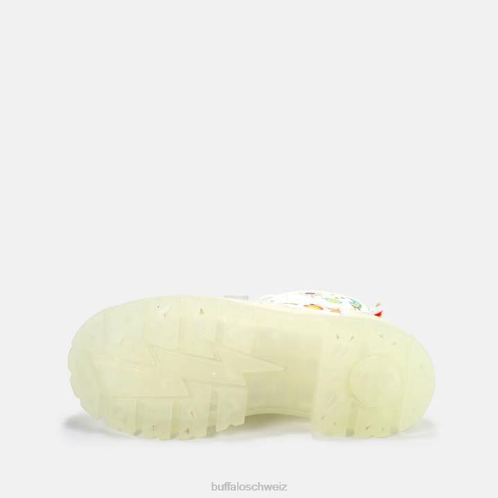 Buffalo aspha rld Stiefeletten vegan 846Z858 weiß/graffiti|Stiefel