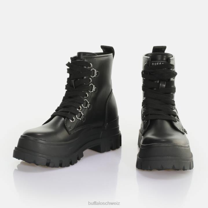 Buffalo aspha rld Wanderstiefel Stiefeletten vegan 846Z841 Schwarz|Stiefel